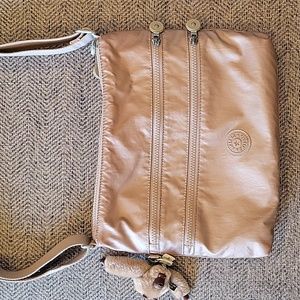 Kipling Cross Body Purse Bag Rose Gold Pink 🌹💰
